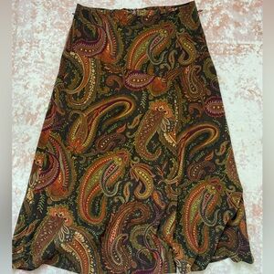 Cato Multicolor Paisley A-Line Skirt